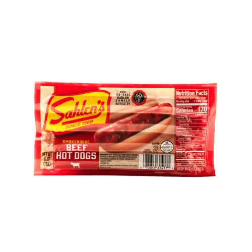 Tender Casing Beef Hot Dogs Sahlen Packing Co.